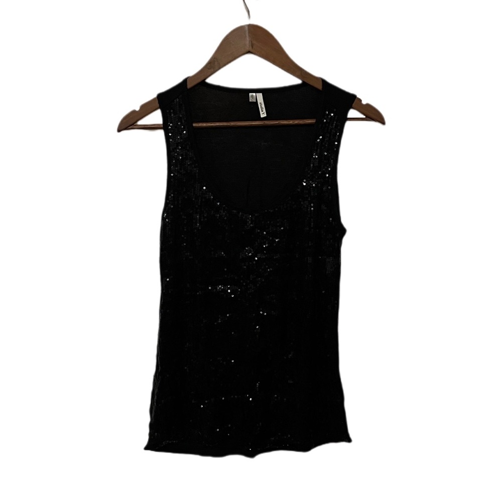 ❌SOLD❌ Studio Y Black Sequin Tank - L